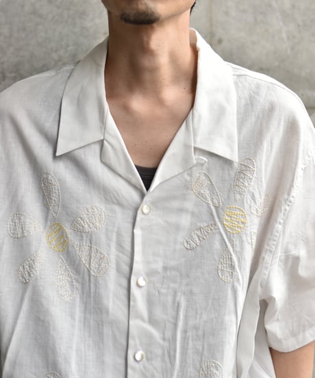 【LAST1】superNova. Aloha shirt - Big flowers embroidery