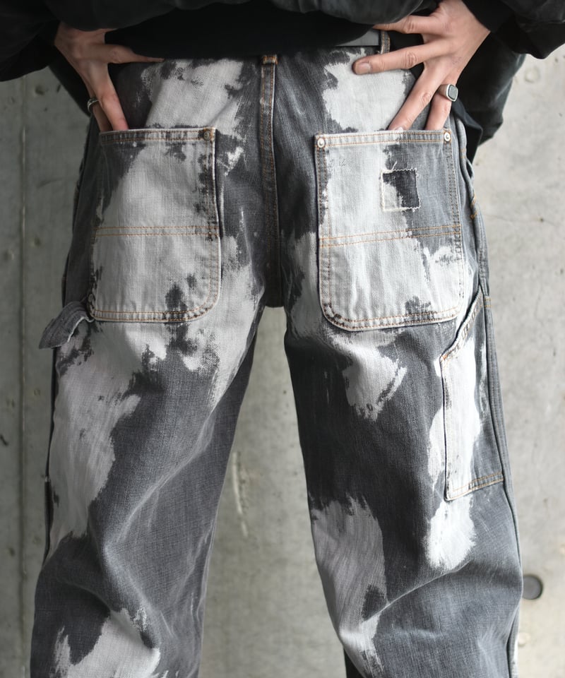 Willow Pants P-034 BLK bleach | 45do｜refomed・Go