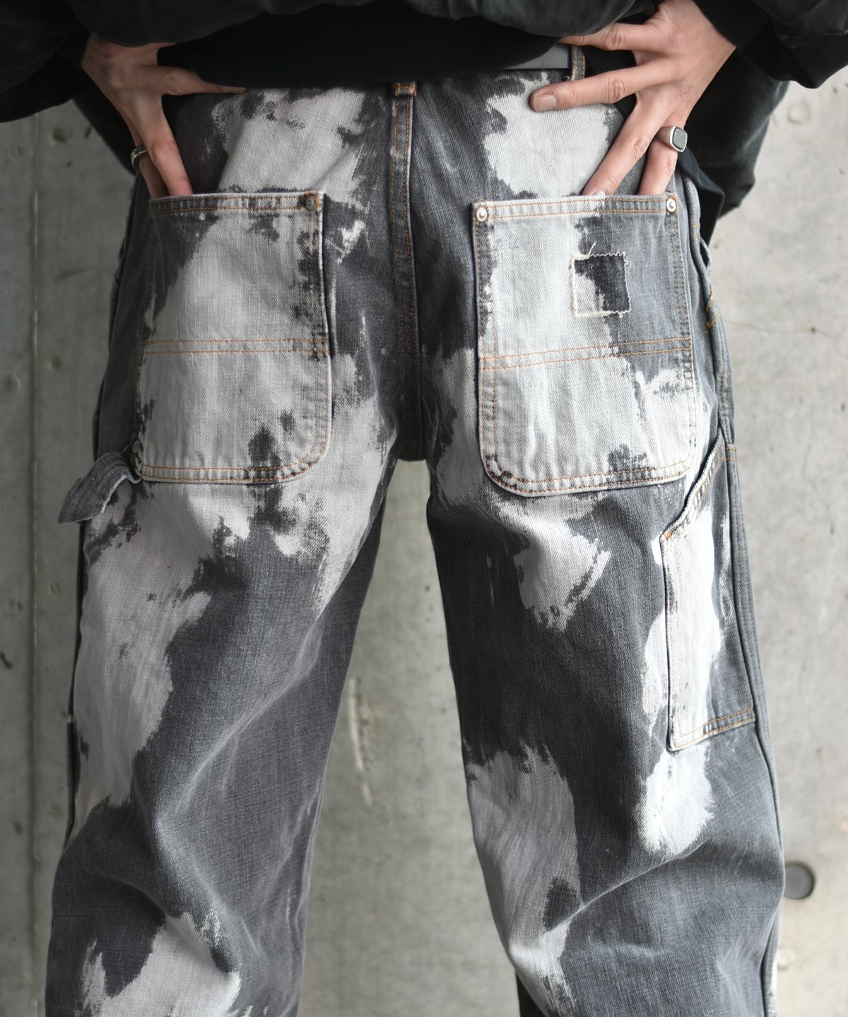 Willow Pants P-034 BLK bleach | 45do｜refomed・Go
