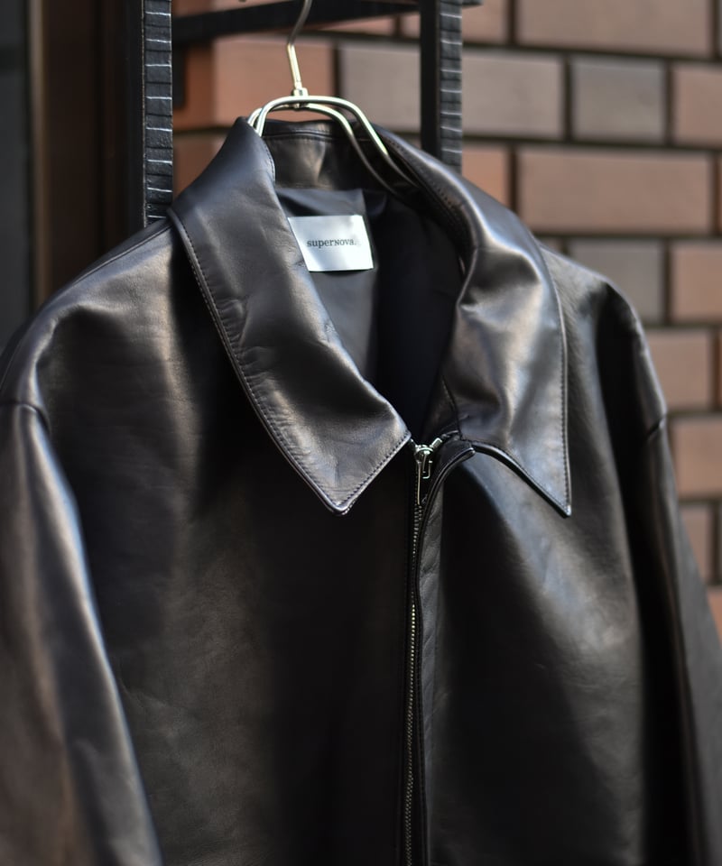 対象外】【1月2日発売】superNova. Leather flight jacket -