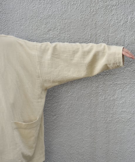 O project  WIDE FIT SHIRT/WASHED PANAMA COTTON LINEN