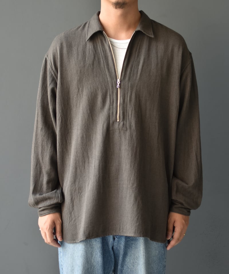 トップス ULTERIOR HALF-ZIP SHIRT ULTERIOR HALF-ZIP SHIRT ULTERIOR / FADED SILKY TERRY HALF