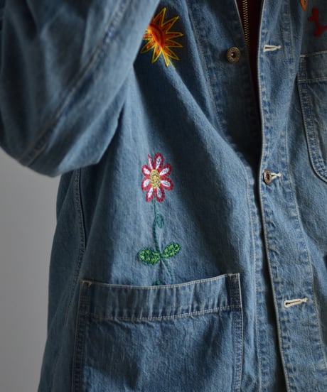 【LAST1】superNova. Embroidered coverall jacket - 9.5oz denim