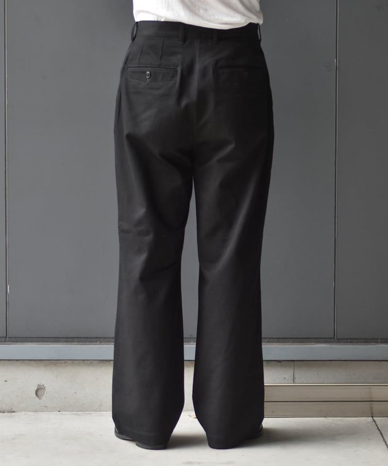 ULTERIOR WASHED VINTAGE TWILL TUCKED PANTS | 4