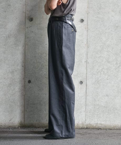 【LAST1】nakedgauge  WOOL GABARDINE ASHLEY SLACKS