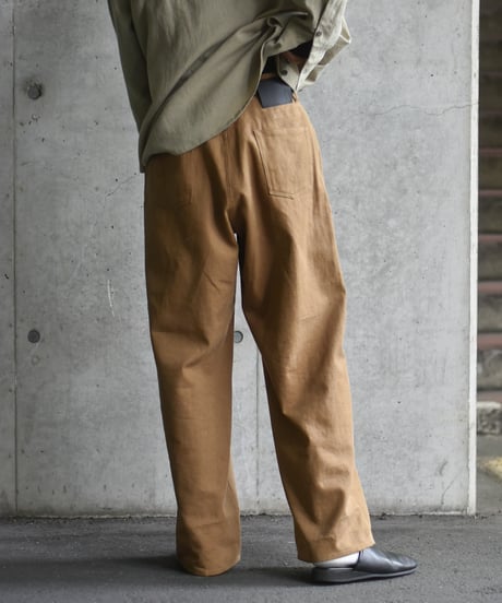 【LAST1】nakedgauge  COTTON×LINEN PIGMENT DYED ASHLEY PANTS