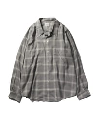 【LAST1】superNova. Split yoke big shirts - Ombre check