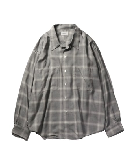 【LAST1】superNova. Split yoke big shirts - Ombre check