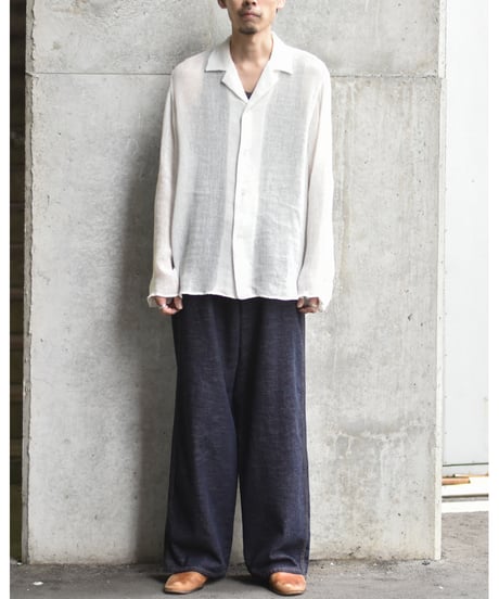 saby LAPEL SHIRTS - Bishu Japan Rayon Linen leno weave FAB -
