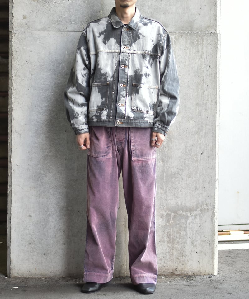 willow pants セットアップ LAST1】Willow Pants P-012 BLK bleach | 45do｜ref