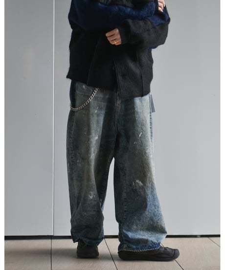 refomed FRESH MAN DENIM WIDE PANTS "PAINT"