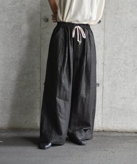 【LAST1】O project EASY WIDE PANTS/SPECIAL WRINKLE SILK
