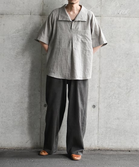 Gorsch the merry coachman Yak Mixed L/C Horizontal Open Raglan Short Sleeve Shirt