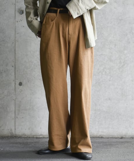 【LAST1】nakedgauge  COTTON×LINEN PIGMENT DYED ASHLEY PANTS