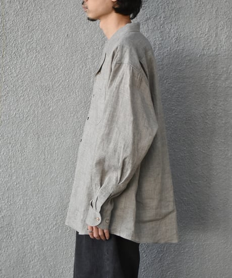 Gorsch the merry coachman  Yak Mixed L/C Wide Silhouette Open Collar Shirt