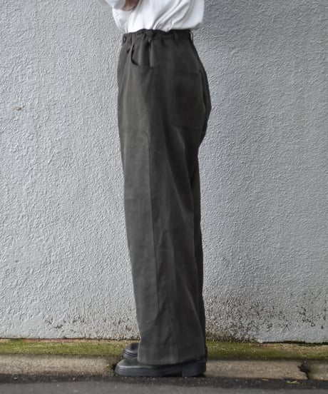 O project  DOUBLE KNEE TROUSERS/COTTON LINEN AGED DENIM