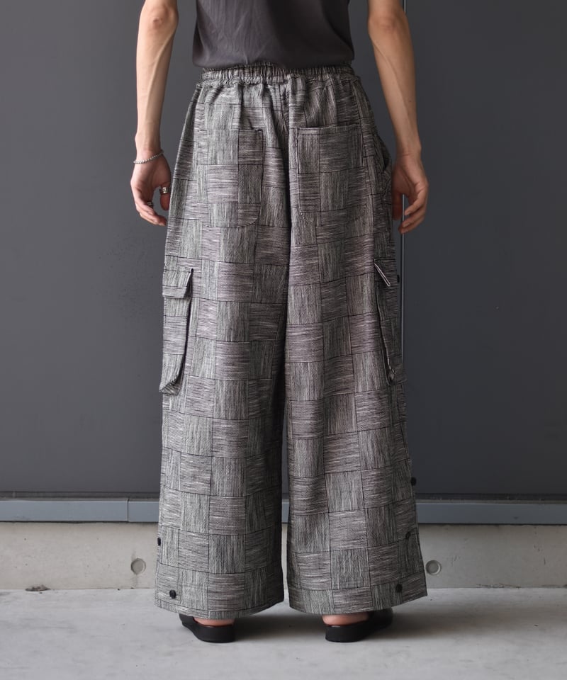 LAST1】O project EASY CARGO PANTS / BLOCK STRIP