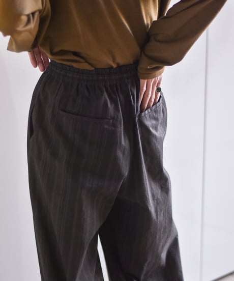 nakedgauge  MADRAS STRIPE WIDE EASY PANTS