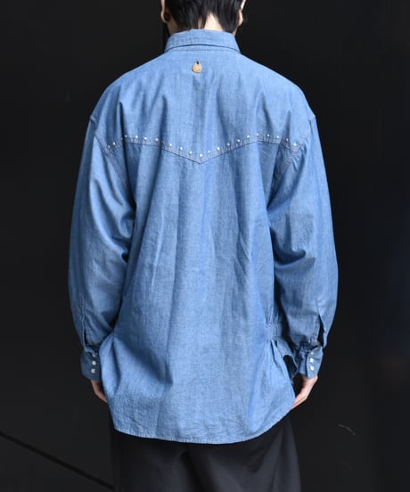 【LAST1】 NAM BELLOWS DUNGAREE SHIRT - GEL STUDS
