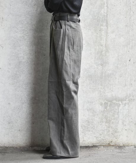 nakedgauge  COTTON×LINEN PIGMENT DYED ASHLEY PANTS
