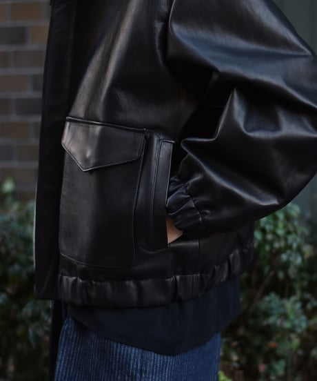 superNova. Leather flight jacket - Horsehide / Black
