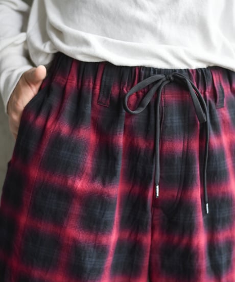 Willow Pants P-030 BLK×PUR CHECK