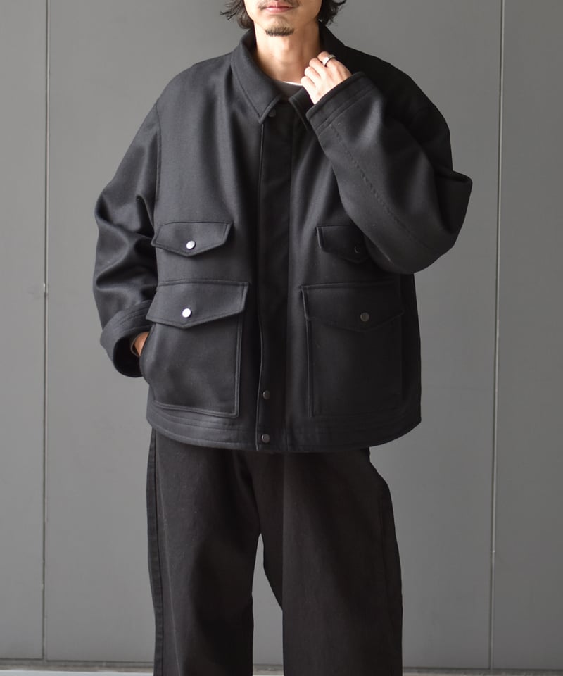 【ULTERIOR】LIGHT MELTON SHORT FATIGUE JKT アルテリア ULTERIOR スーパー ファイン ライト メルトン ショート