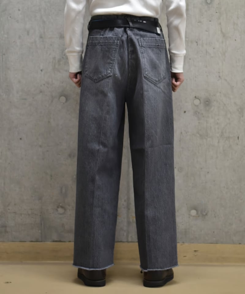 saby STRIPE DENIM TUCK BAGGY-vintage wash- | 45do saby STRIPE DENIM TUCK BAGGY-vintage wash- | 45do