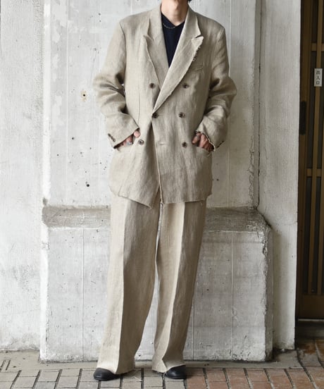 TUITACI HEAVY LINEN DOUBLE JACKET