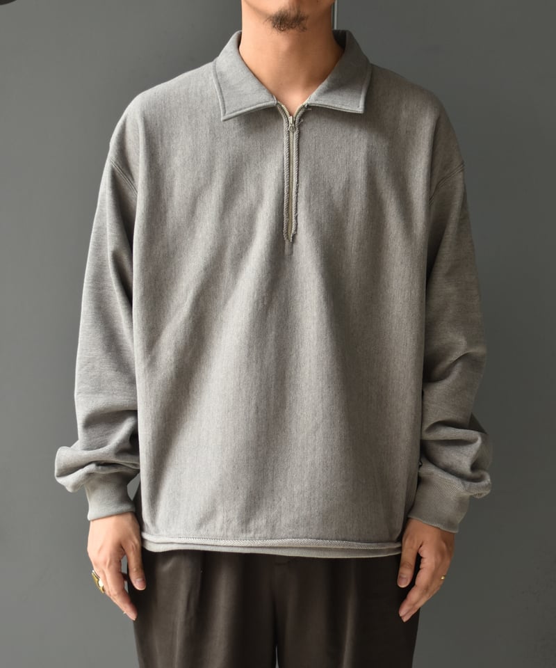 LAST1】ULTERIOR FADED SILKY TERRY RW HALF ZIP