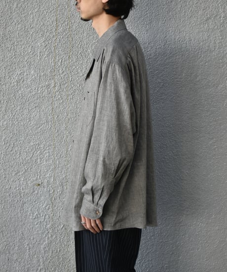 Gorsch the merry coachman  Yak Mixed L/C Wide Silhouette Open Collar Shirt