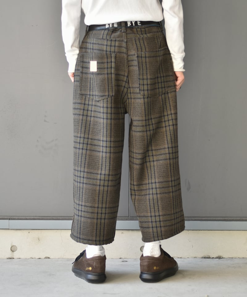 Willow Pants P-029 gray-check | 45do｜refomed・Go