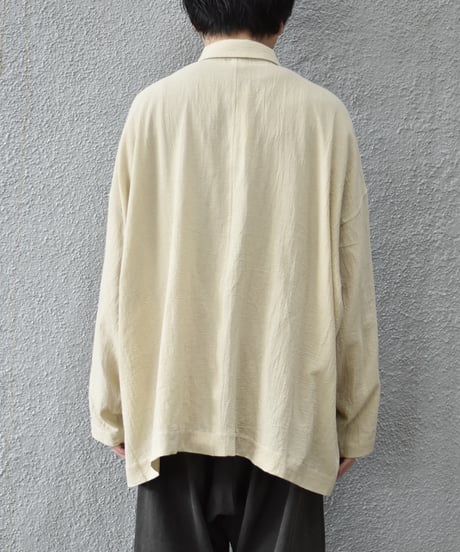 O project  WIDE FIT SHIRT/WASHED PANAMA COTTON LINEN