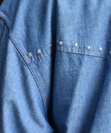 【LAST1】 NAM BELLOWS DUNGAREE SHIRT - GEL STUDS