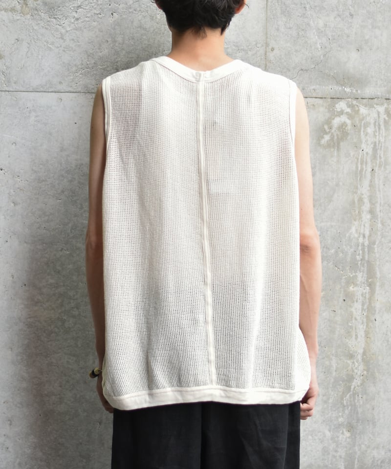 O project SLEEVELESS TEE / COTTON MESH | 45do｜