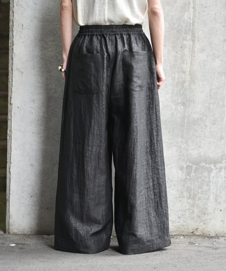 【LAST1】O project EASY WIDE PANTS/SPECIAL WRINKLE SILK