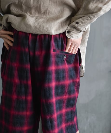 Willow Pants P-030 BLK×PUR CHECK