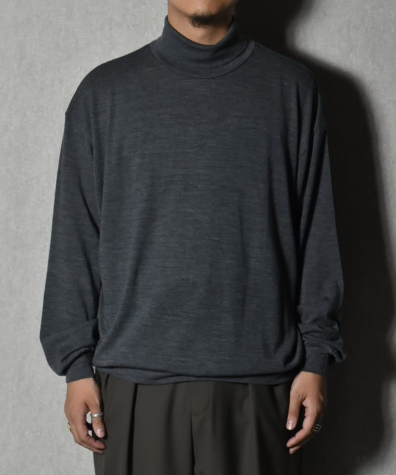 ULTERIOR SUPER FINE WOOL COTTON TURTLE-NECK TO
