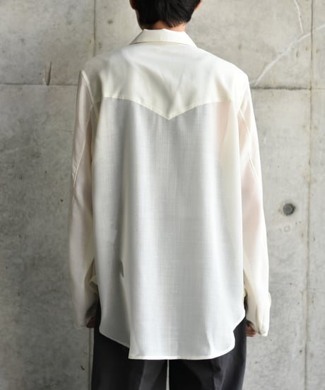 saby PULL OVER LAPEL SHIRTS - Bishu Japan Polyester Wool Viyella FAB-