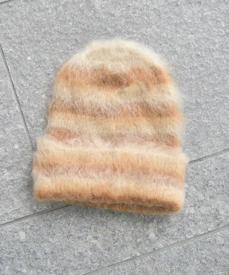 Indietro Association Mohair Border Knit Cap