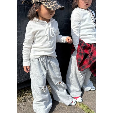 【一部即納】distressed sweat pants
