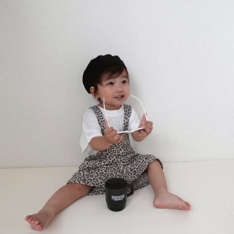【即納】leopard salopette set