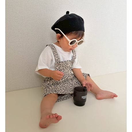 【即納】leopard salopette set