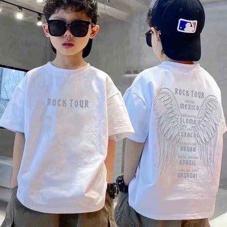 即納 wing print tee