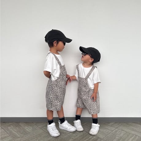 【即納】leopard salopette set