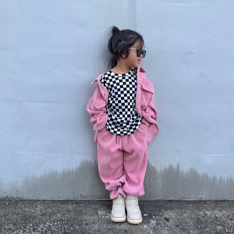予約販売 pink corduroy setup