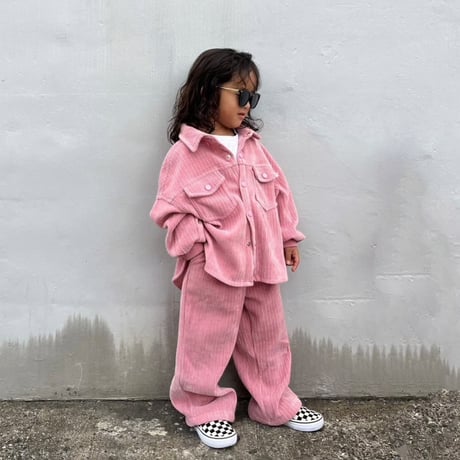 予約販売 pink corduroy setup