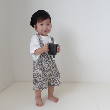 【即納】leopard salopette set