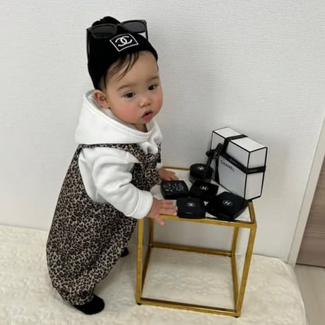 【即納】leopard rompers