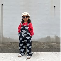 予約販売 heart denim salopette